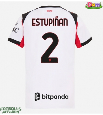 AC Milan Pervis Estupinan #2 Bortatröja Kvinnor 2025-26 Kortärmad